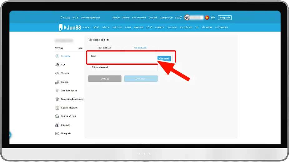 Bước 3:  Thêm email của bạn